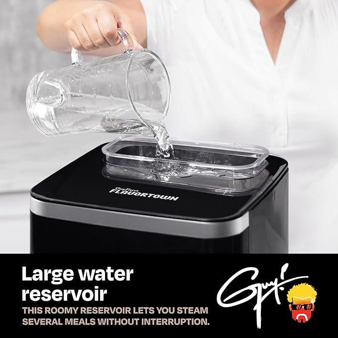 Guy Fieri's Flavortown 6.5 Quart Steam Air Fryer with Moisture Lock Technology – Programmable Steamer and Air Fryer Combination, Temperature Control, 10-Presets, 1700 Watts