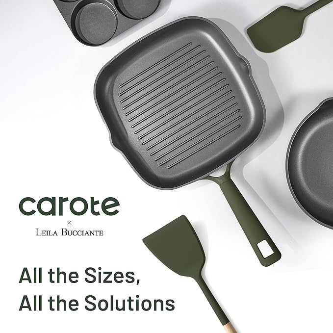 CAROTE 31PCS Pots and Pans Set, Nonstick Cookware Set Kitchen Non Stick Induction Cookware Non-toxic Granite Cooking set