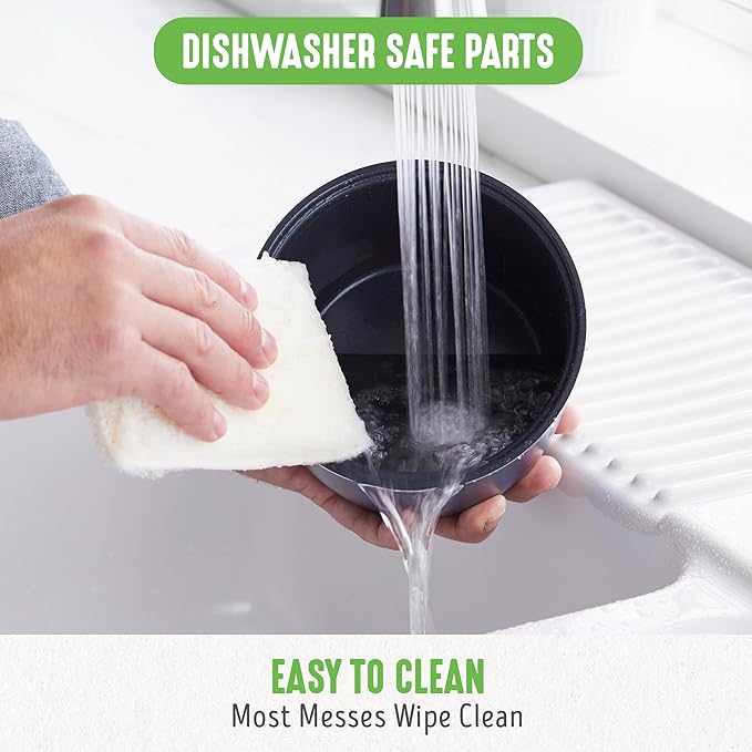 GreenLife Digital Rice Cooker, 2-Cups Uncooked/4-Cups Cooked, Removable Nonstick Ceramic PFAS-Free Pot, One-Touch Presets, Oats, Quinoa, Brown Rice, Auto Keep Warm, Fuzzy Logic Tech, 1.5 QT, Yellow