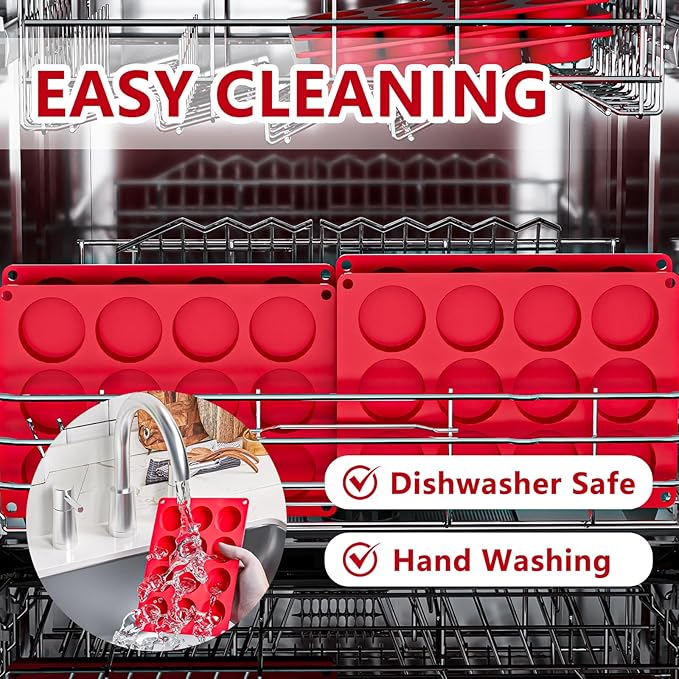 2 Inch Round MuffinPan,3 Pcs 12 Cups Egg Bites Silicone Mold,Cupcake Pan Molds For Baking English Muffins and Egg Bites,Cookies,Whoopie Pies,Mini Cakes,Biscuits,Buns