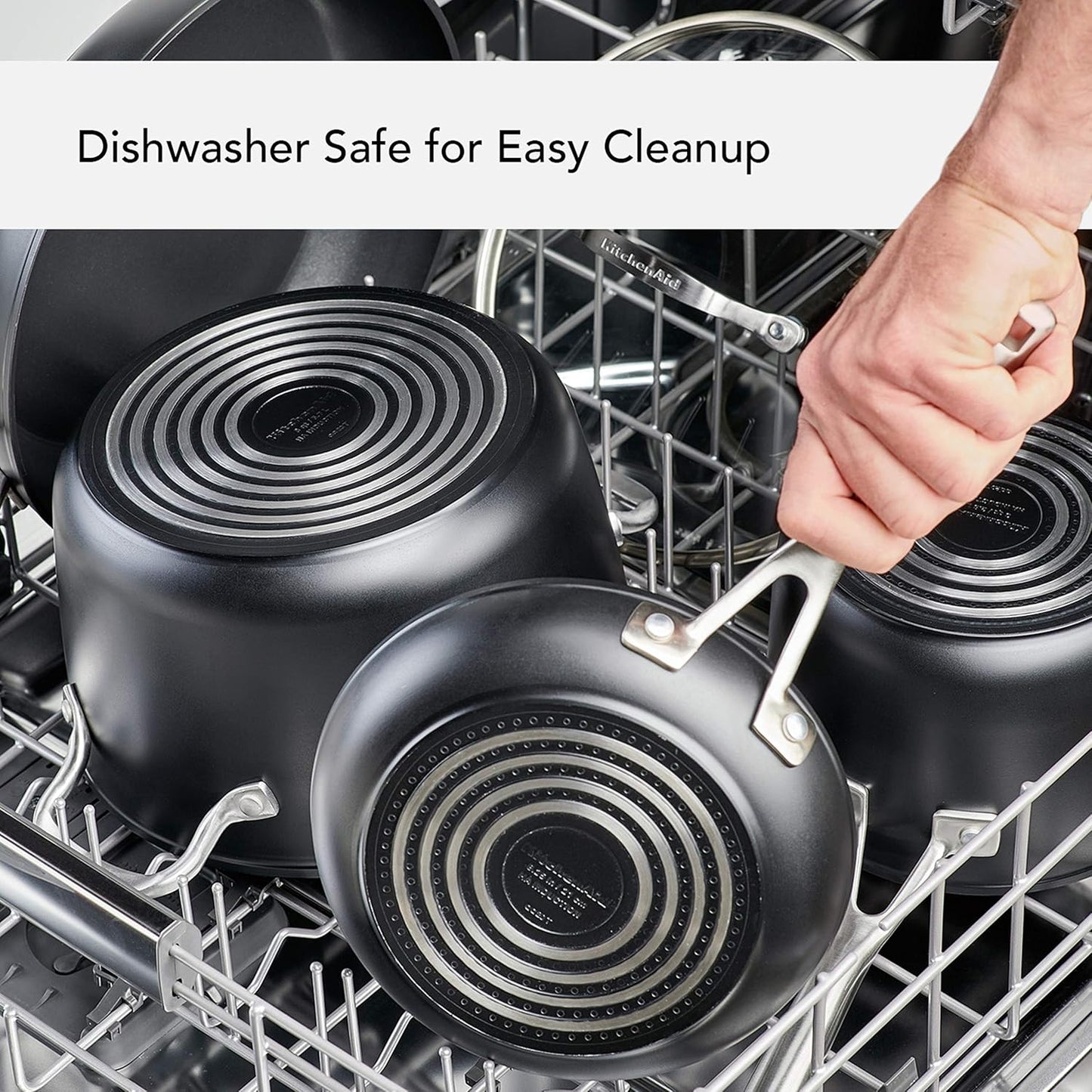 KitchenAid Hard Anodized Induction Nonstick Fry Pan/Skillet with Lid, 10 Inch, Matte Black