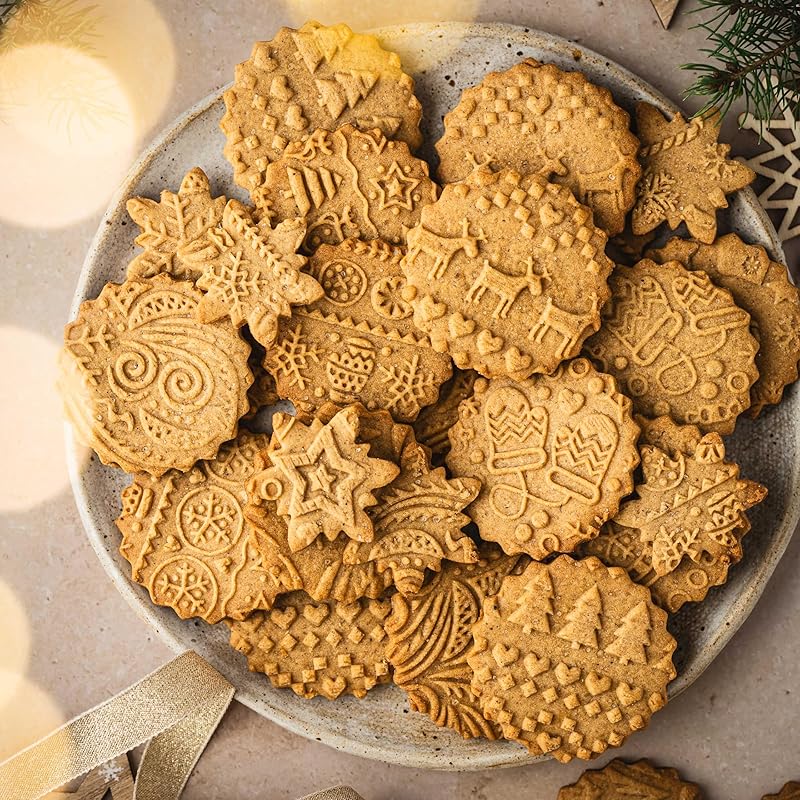 CHRISTMAS FUN 3 Kid Rolling Pin Set. Wooden Laser Cut Embossing Cut Mini Rolling Pins for Embossed Cookies. Gift for Kid, Friend, Christmas by Algis Crafts