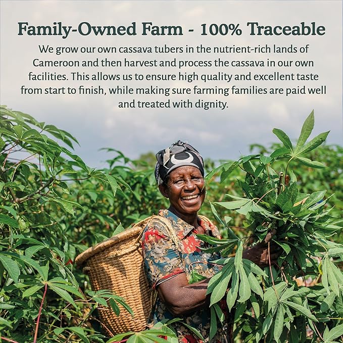 YAKÉVA Organic Cassava Flour - Gluten-Free Flour, Grain-Free, Nut-Free, Wheat Substitute, Paleo, Non-GMO, 100% Yuca Root, No Additives & Preservatives