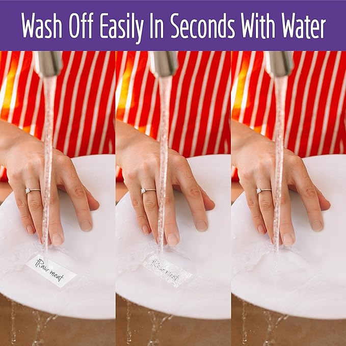 500 Dissolvable Canning Labels, Removable Freezer Pantry Stickers with Perforation Line No Residue Left for Food Containers Jars Kitchen Restaurant Storage Organization (1” x 2”)