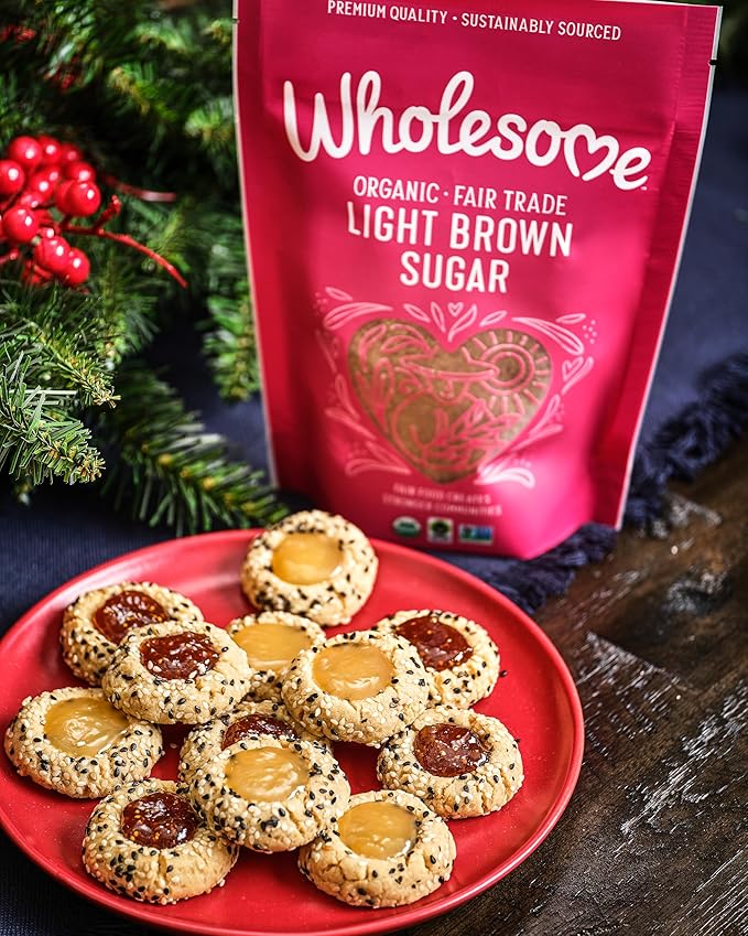 Wholesome Sweeteners 24-Ounce Organic Light Brown Sugar, Fair Trade, Non GMO, Gluten Free & Vegan, Sugar for Baking and Glazing, 1 Pack
