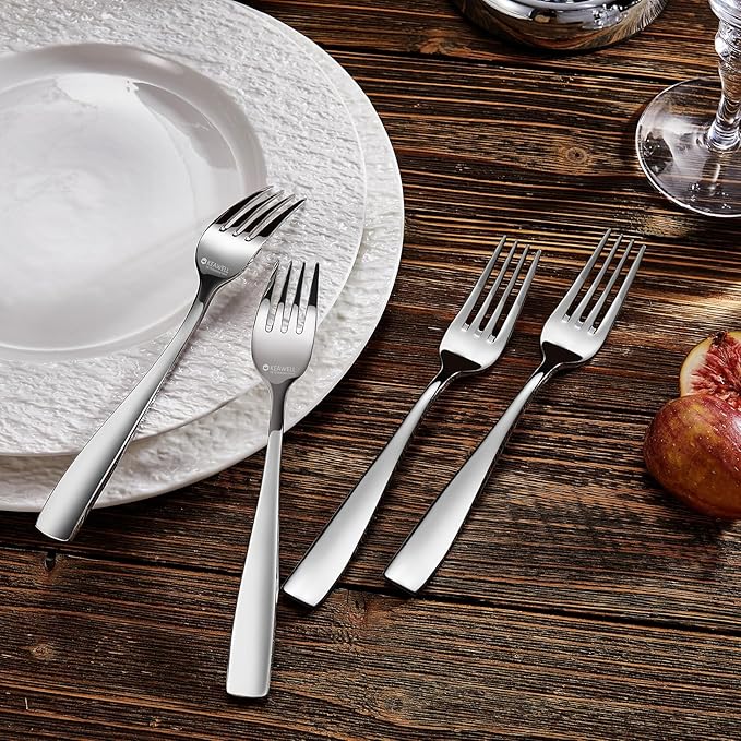 KEAWELL Premium 20/45/65 Piece Louis Silverware Set, 18/10 Stainless Steel, Service for 4/8/12, Fine Flatware Set, Dishwasher Safe (65)