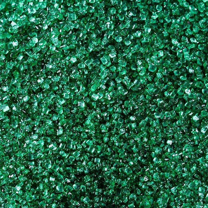 Kasvan Sanding Sugar Sprinkles - Edible Sugar Crystals, Baking Cake Decorations, Ice Cream Toppings cupcake Decorating, Wedding Party Chirstmas Supplies, 85g/3.2oz (Dark Green)