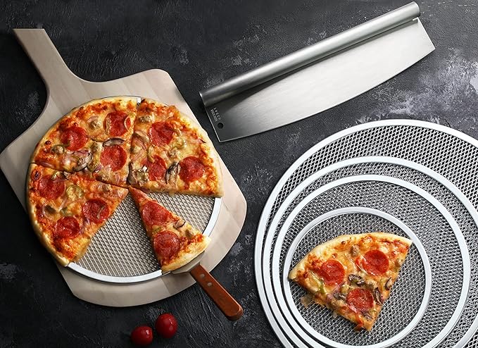 New Star Foodservice 43341 18/8 Stainless Steel Pizza Cutter, 13.75" x 4" Inch, Silver