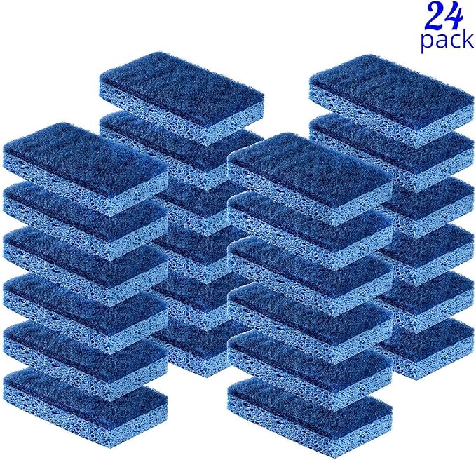 Scrubit Non-Scratch Cleaning Scrub Sponges- Scrubbing Dish Sponge Ideal for Washing Kitchen,Dishes, Bathroom &More – Dishwashing Sponge Along with A Thought Scrubber – 24 sponges