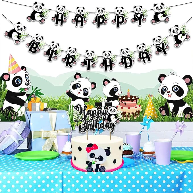 Seyal® Panda Happy Birthday Cake Topper