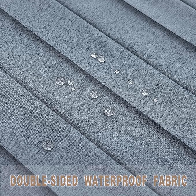 Vatge Door Curtains for Doorways - Faux Linen Accordion Style Door Curtains for Open Closet, Bedroom, and Laundry Room, Bifold Door Cover for Doorway,1 Panel with Tieback, W52 x L78, Blue