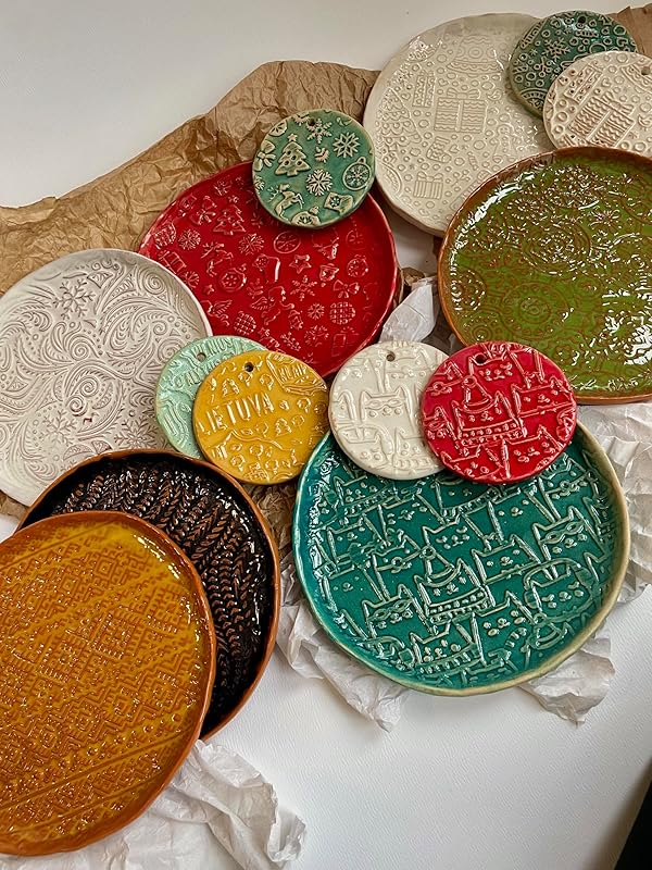 FLORET 3 Kid Rolling Pin Set with Lotus, Kashmir, Paisley, Flowering Vine, Lily Flowers Patterns. Wooden Laser Cut Mini Rolling Pins for Cookies, Play Dough, Salt Dough or Clay by Algis Crafts