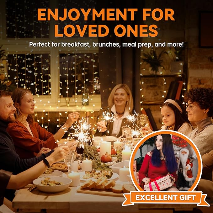 Baker's Friend Breakfast Sandwich Maker, Nonstick Electric Griddle & Grill Combo, 3 in 1 Breakfast Station, Make Egg Muffin Sandwiches Burgers Hot dogs & Pancakes, Includes Burger Press, Tong & Brush