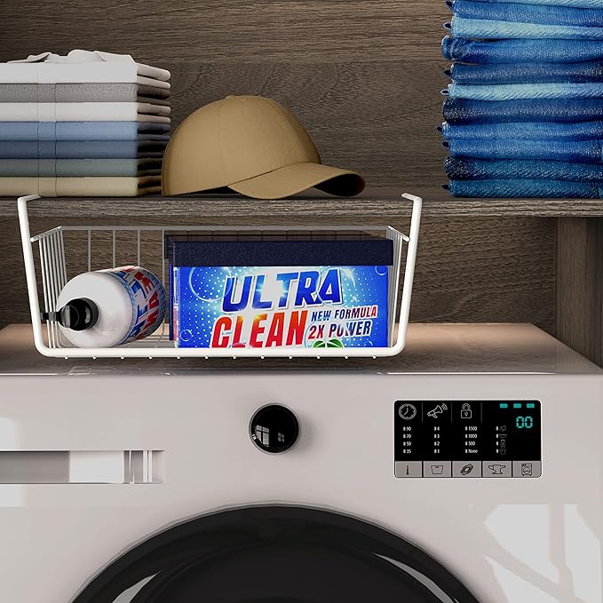 Simple Houseware 6PK Under Shelf Basket, White