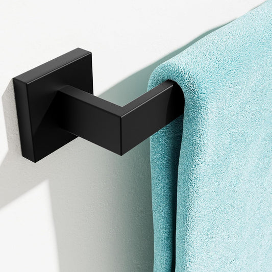 Alise Black Towel Bars,23.62 Inch Towel Holder Towel Racks for Bathroom and Lavatory,SUS304 Stainless Steel Hand Towel Hanger Rail Wall Mount,Useable Length 21.85 Inch Towel Bar, GYT060-B