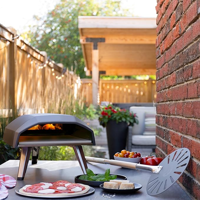 Chef Pomodoro Aluminum Turning Pizza Peel with Detachable Wood Handle for Easy Storage, Pizza Turner, Pizza Turning Peel, Luxury Pizza Paddle for Baking Homemade Pizza Bread (9-Inch)