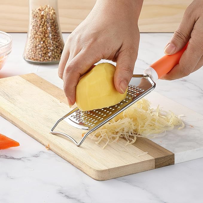 Cheese Grater with Handle, Vituer Stainless Steel Graters for Kitchen, Cheese Grater Lemon Zester Handheld, Great for Cheese, Ginger, Chocolate, Spices and More, Dishwasher Safe