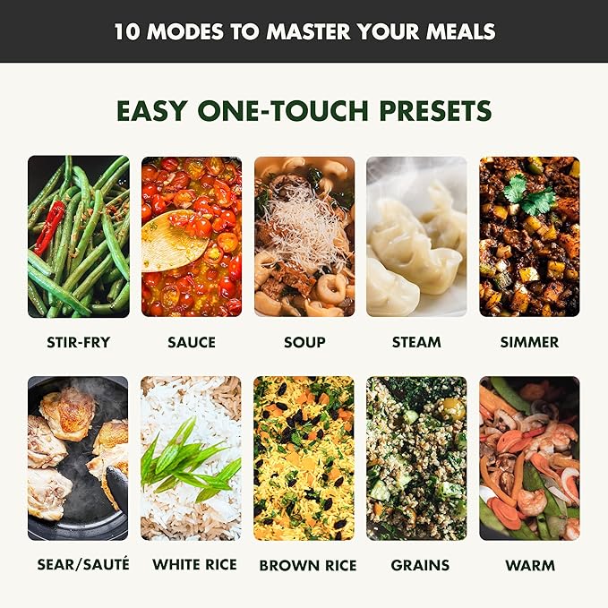 GreenPan Elite Essential Smart Electric 6QT Skillet Pot,Sear Saute Stir-Fry and Cook Rice, Healthy Ceramic Nonstick and Dishwasher Safe Parts, Easy-to-use LED Display, PFAS-Free, Black