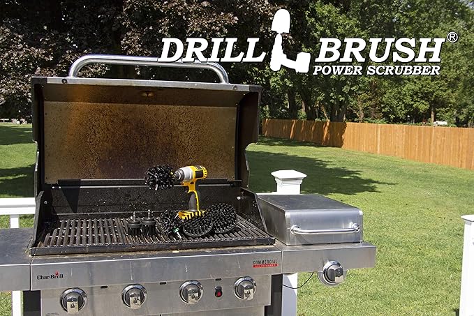 The Ultimate No-Wire Grill Brush Kit - BBQ Accessories - Drill Brush - Rust Remover - Cast Iron Skillet - Grill Cleaner - BBQ Brush - Grill Accessories - Grill Scraper - Electric Smoker - Gas Grill