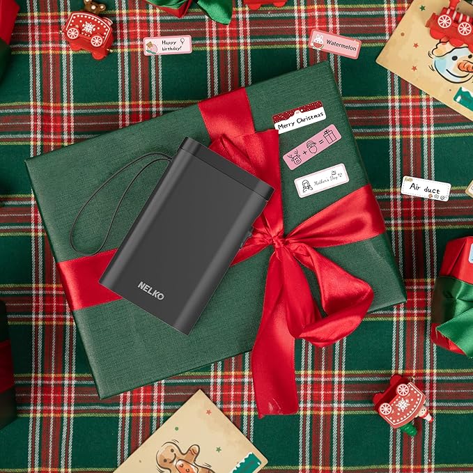 Nelko Label Maker Machine with Tape, P21 Bluetooth Label Printer, Wireless Mini Label Makers with Multiple Templates for School Office Home, Black