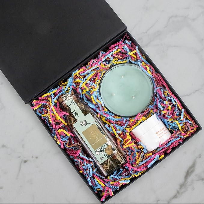 MagicWater Crinkle Cut Paper for Gift Baskets - 2LB - Fiesta Blend - Perfect for Shredded Paper Filler, Basket Filler, Gift Boxes, Bridesmaid Gifts, Halloween Stuffers & More – Ideal for All Occasions