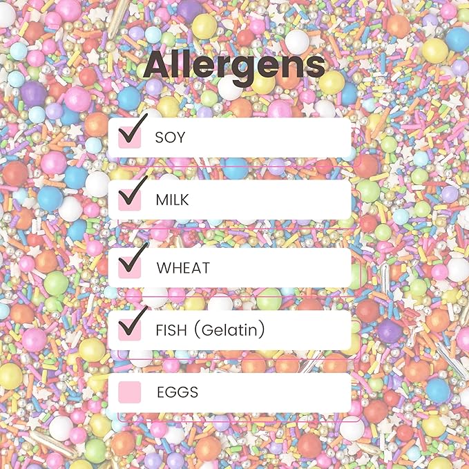 Sprinkle Pop Rainbow Road Sprinkle Mix| Blend of White Red Orange Yellow Green Blue Pink Purple Rainbow Sprinkles Made in USA for Decorating Birthday Cakes Cookie Cupcakes Ice Cream Chocolate,2oz