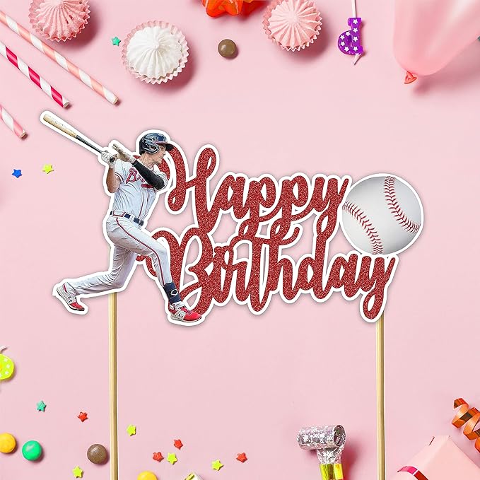Seyal® Baseball Happy Birthday Cake Topper