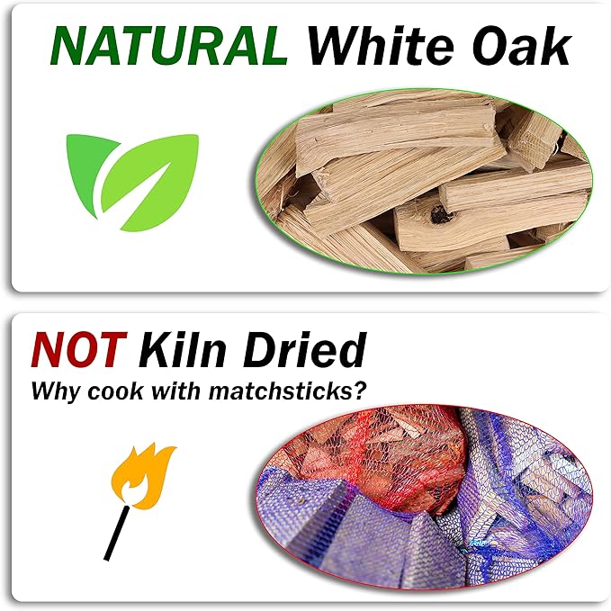 Mini Pizza Oven Wood 6 Inch Firewood Pizza Logs Naturally Cured White Oak Hardwood for Portable Wood Pizza Ovens 790 Cubic Inches, Approximately 12-14lbs