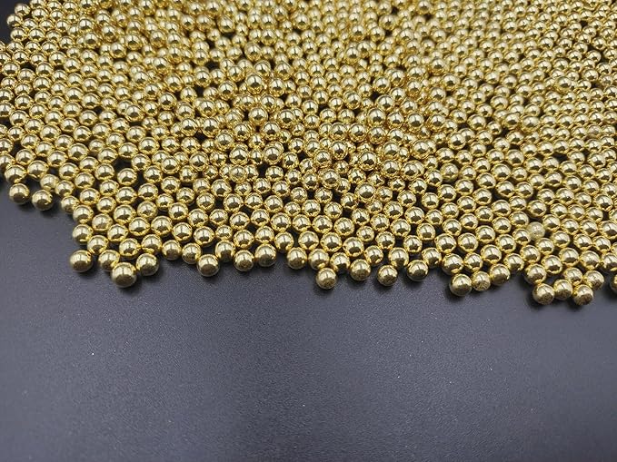 Gold Pearl Sugar Sprinkles 3.9 oz, 4mm Candy Pearls Ideal for Baking, Cake and Cupcake Toppers, Cookie Decoration, Ice Cream Topping, Wedding Shower Valentines Halloween Christmas