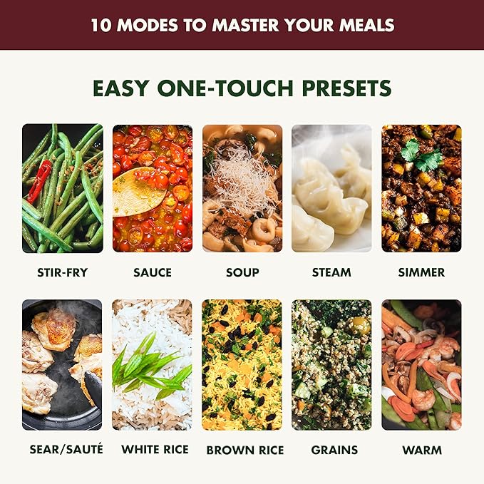 GreenPan Elite Essential Smart Electric 6QT Skillet Pot,Sear Saute Stir-Fry and Cook Rice, Healthy Ceramic Nonstick and Dishwasher Safe Parts, Easy-to-use LED Display, PFAS-Free, Fantasy Fig