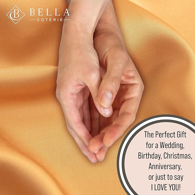 Bella Coterie Luxury Split King Sheet Set | Organically Grown | Ultra Soft | Cooling for Hot Sleepers | 18" Deep Pocket | Viscose Made from Bamboo [Marigold]