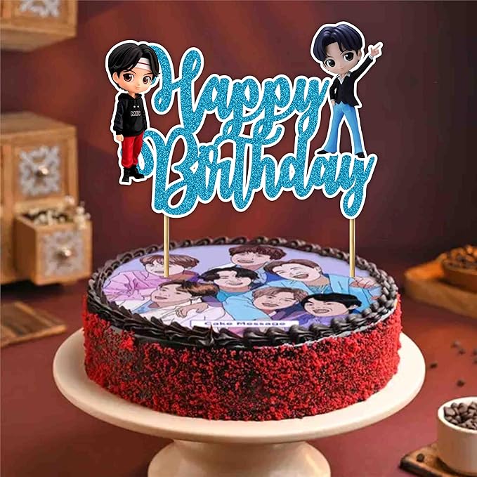Seyal® Tiny Tan (BTS) Happy Birthday Cake Topper