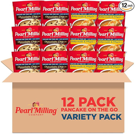 Pearl Milling Company Pancake Cups, 2 Flavor Variety, 2.11 Oz, Pack of 12