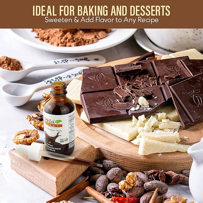 Stevia Select Dark Chocolate Pure Flavored Liquid Stevia – Zero Calorie Coffee, Tea, Drink & Baking Sweetener, All-Natural, No Erythritol, Keto-Friendly Sugar Alternative, 300 Servings – 2 Oz (1 Pack)