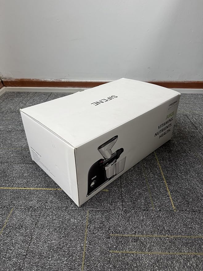 SiFENE Cold Press Juicer Machine, Slow Masticating Juicer, Vegetable and Fruit Juice Extractor Maker Squeezer, Easy to Clean, Non-BPA, White