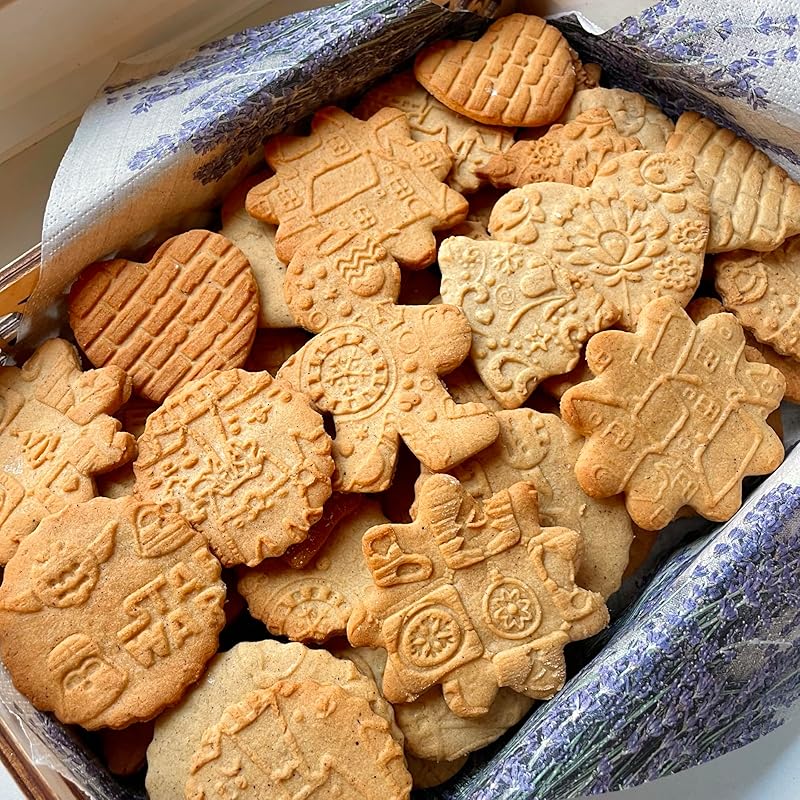 Embossing Rolling Pin JUNGLE. Dough and Clay Roller for Embossed Cookies and Pottery. Cookie and Ceramic Stamp. Backing Gifts for Women by Algis Crafts