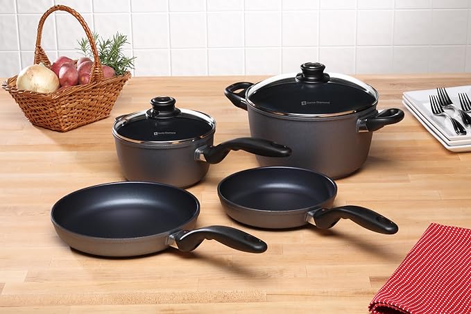 Swiss Diamond HD Classic Nonstick 6-Piece Cookware Set