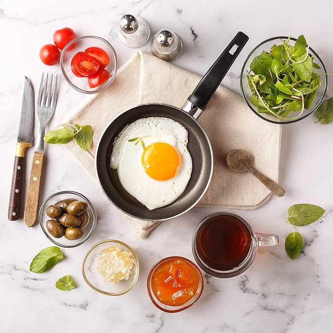 Volarium Mini Glass Prep Bowls Set of 6, 2 1/4 oz Capacity, Modern Style, Round Glass Bowl Set, Condiment & Spice Bowls, Transparent, Dishwasher & Microwave Safe