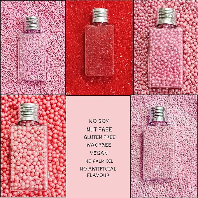 Confect Sprinkles for Cakes & Cupcakes Decoration Assorted pack of 5 Pink Pop Sprinkles Mix Blush Pink, Baby Suger & Coral Dragees Baby Pink Jimmies Vegan, Gluten-Free, Nut-Free, Soy-Free, Dairy-Free , Handcrafted Sprinkle- 5 Oz