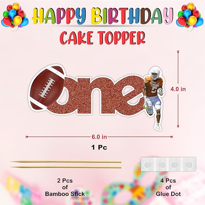 Seyal® American Football One cake topper
