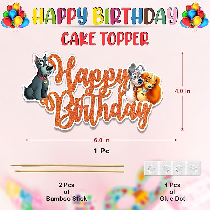 Seyal® Lady and the Trmp Happy Birthday Cake Topper