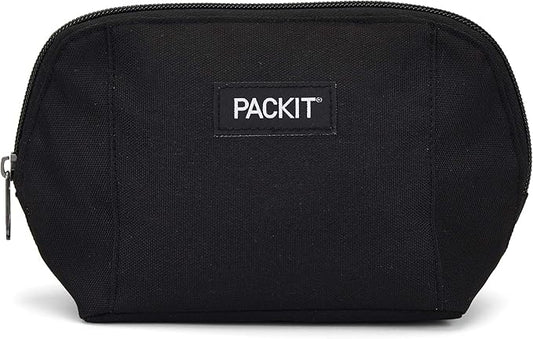 PackIt Freezable Snack Bag, Black, Built with EcoFreeze Technology, Foldable, Reusable, Zip Closure Locks in Cool Dry Air, Great for All Ages, and Fresh Snacks On the Go