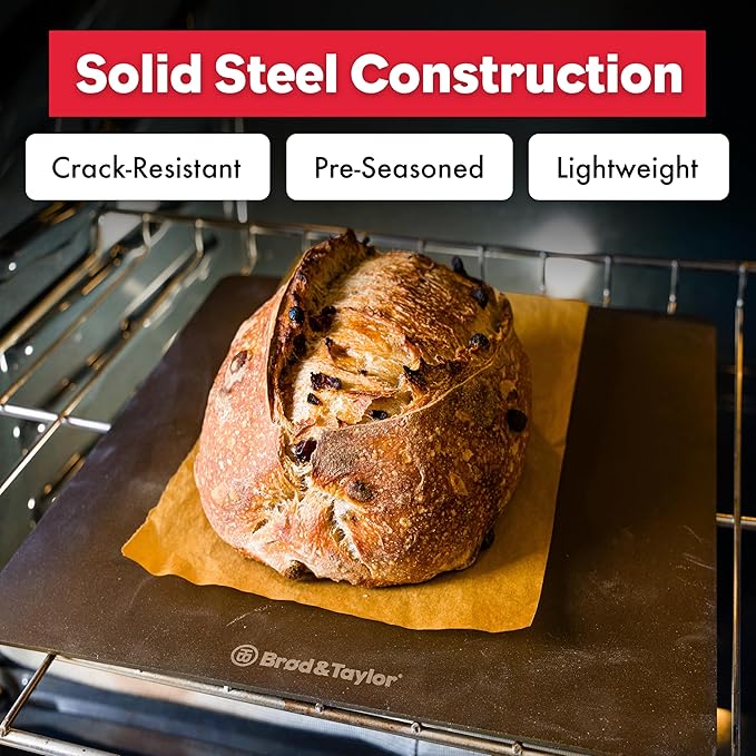 Brod & Taylor Bread Steel Original for Baking Bread & Cooking Pizza (14" x 14" x 0.1")