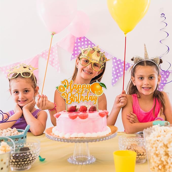 Seyal® Orange Happy Birthday Cake Topper