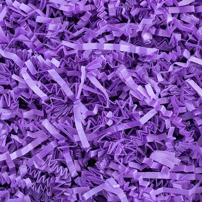 MagicWater Crinkle Cut Paper for Gift Baskets - 2LB - Purple - Perfect for Shredded Paper Filler, Basket Filler, Gift Boxes, Bridesmaid Gifts, Halloween Stuffers & More – Ideal for All Occasions