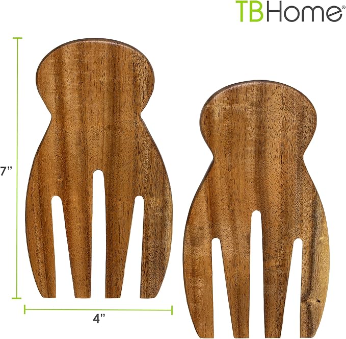 Salad Hands – Acacia Wood Salad Serving Utensils for Tossing & Serving