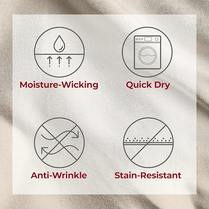 Mellanni Extra Deep California King Sheets - 4 PC Iconic Collection Bedding - Hotel Luxury, Ultra Soft, Cooling Bed Sheets - Wrinkle, Fade, Stain Resistant (Cal King, Beige)