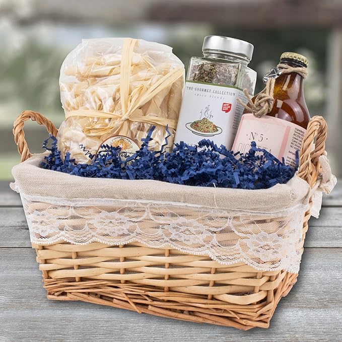 MagicWater Crinkle Cut Paper for Gift Baskets - 2LB - Navy Blue - Perfect for Shredded Paper Filler, Basket Filler, Gift Boxes, Bridesmaid Gifts, Halloween Stuffers & More – Ideal for All Occasions