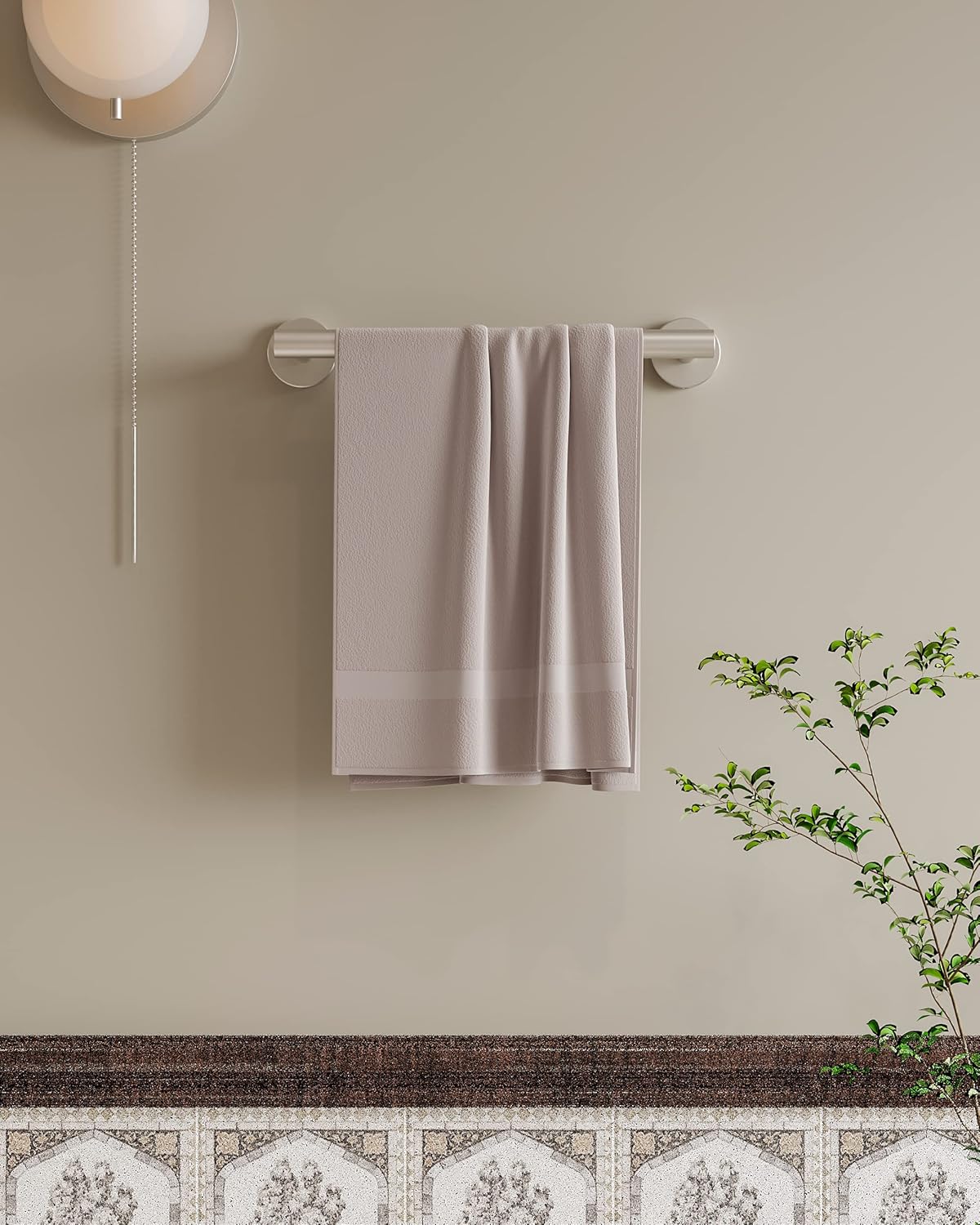 12 Inches Brushed Towel Bar for Bathroom Kitchen Hand Towel Holder Dish Cloths Hanger SUS304 Stainless Steel RUSTPROOF Wall Mount (Brushed Grey 12-inch)