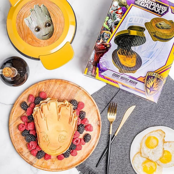 Uncanny Brands Marvel Groot Waffle Maker- I Am Groot On Your Waffles- Waffle Iron